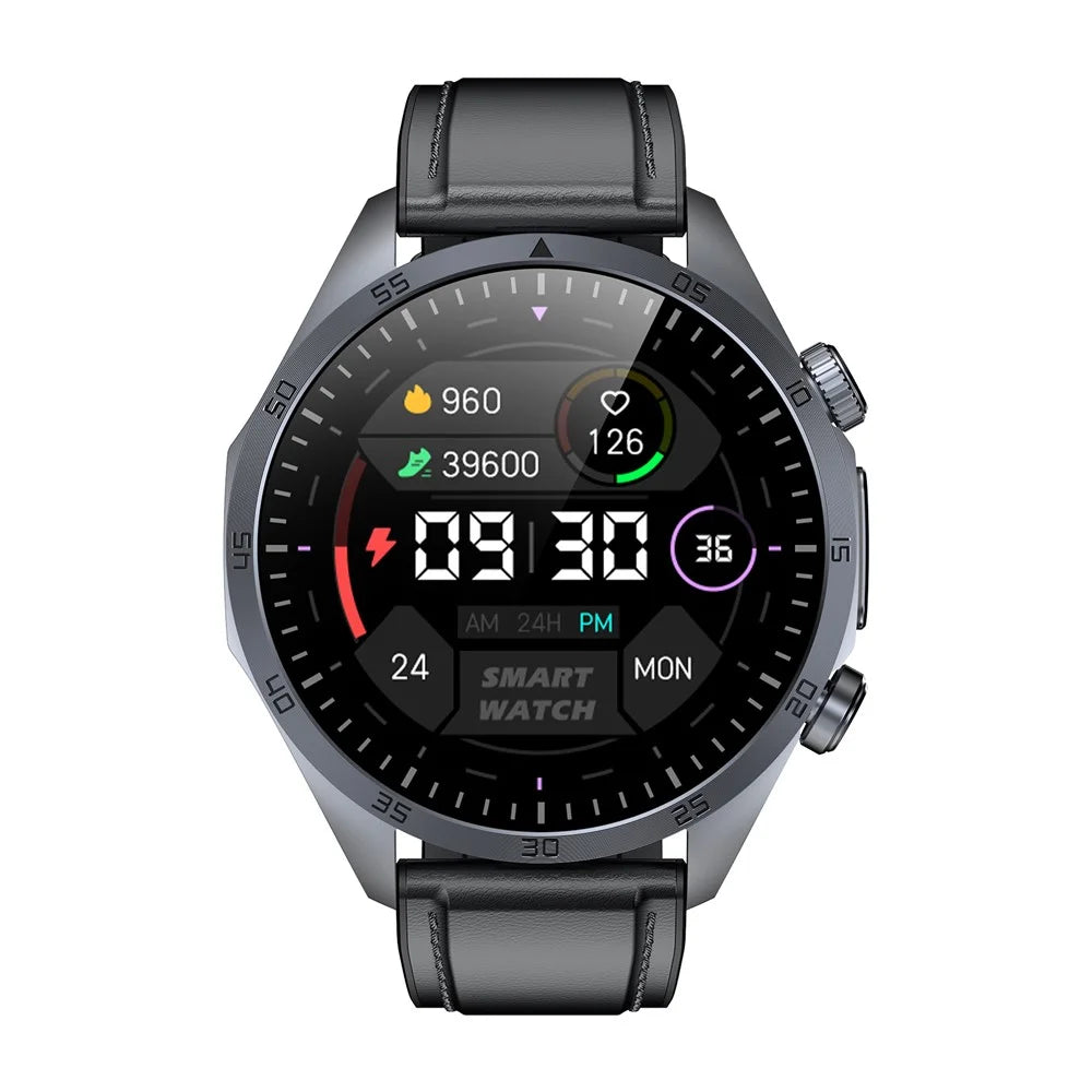 TK29 Leather Strap AMOLED Screen Smart Watch Sleep Health Monitoring Sports Watch - Black - 2