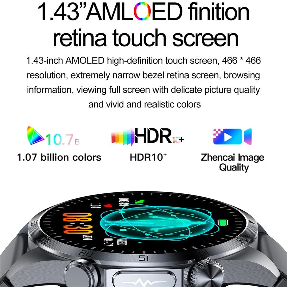 TK29 Leather Strap AMOLED Screen Smart Watch Sleep Health Monitoring Sports Watch - Black - 5