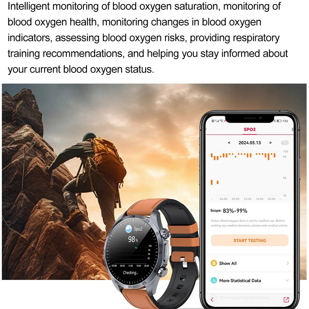 TK29 Leather Strap AMOLED Screen Smart Watch Sleep Health Monitoring Sports Watch - Black - 7