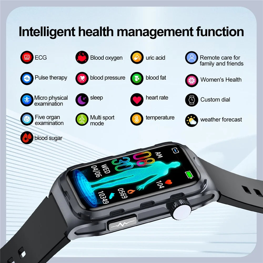 TK79 1.47-inch Screen Smart Wristband Health Monitor Bluetooth-compatible Waterproof Smart Bracelet - Blue - 5