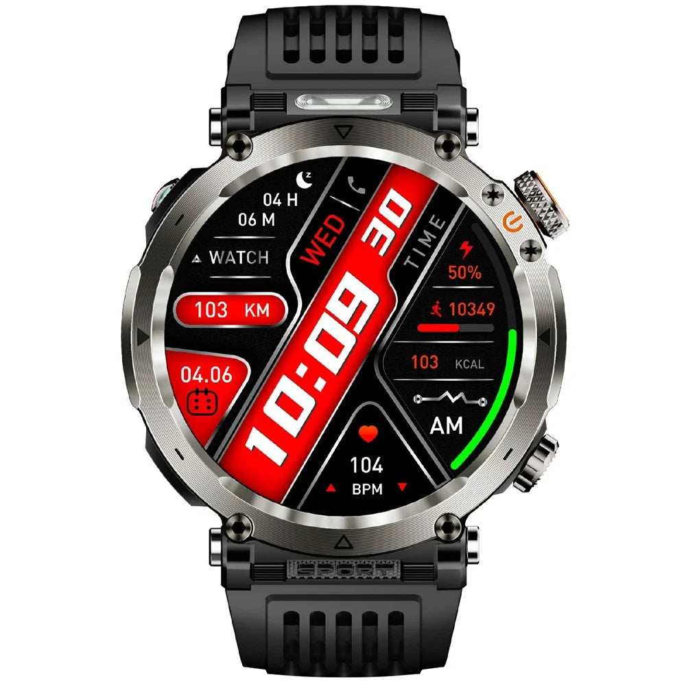 HT30 Silicone Strap 1.7-inch Smart Watch Health Monitoring Compass Sports Watch - Black - 2