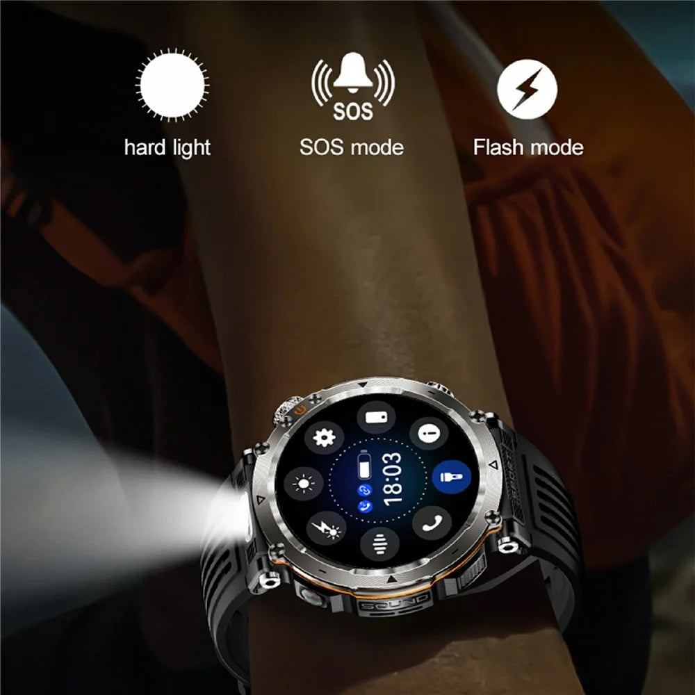 HT30 Silicone Strap 1.7-inch Smart Watch Health Monitoring Compass Sports Watch - Black - 4