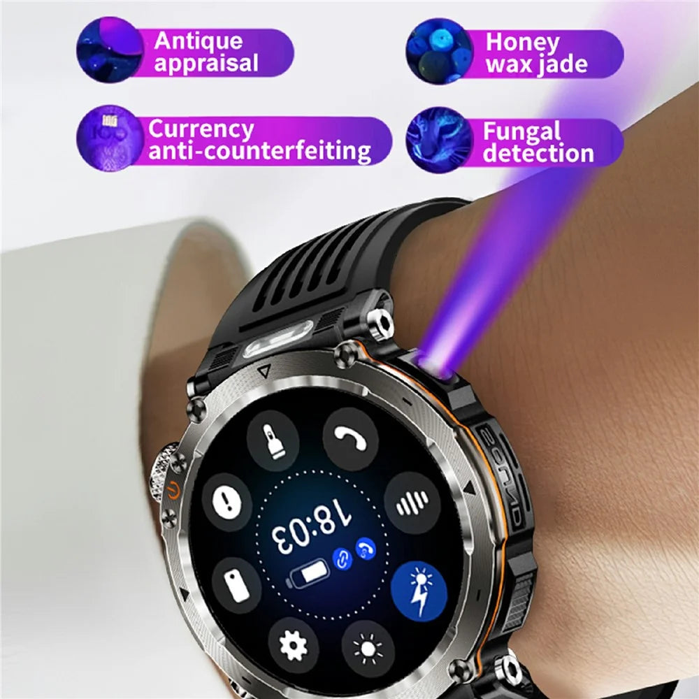 HT30 Silicone Strap 1.7-inch Smart Watch Health Monitoring Compass Sports Watch - Black - 5