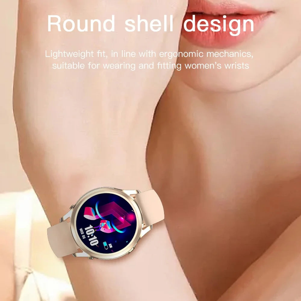 X17 Women TWS Earphones Smart Watch 2 in 1 Bluetooth-compatible Call Music Heart Rate Monitoring Watch - Gold - 3
