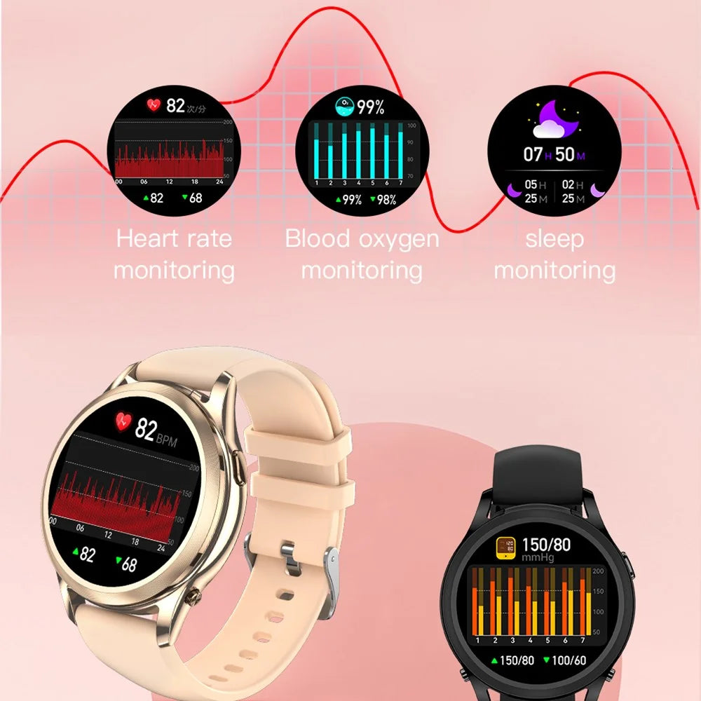 X17 Women TWS Earphones Smart Watch 2 in 1 Bluetooth-compatible Call Music Heart Rate Monitoring Watch - Gold - 6