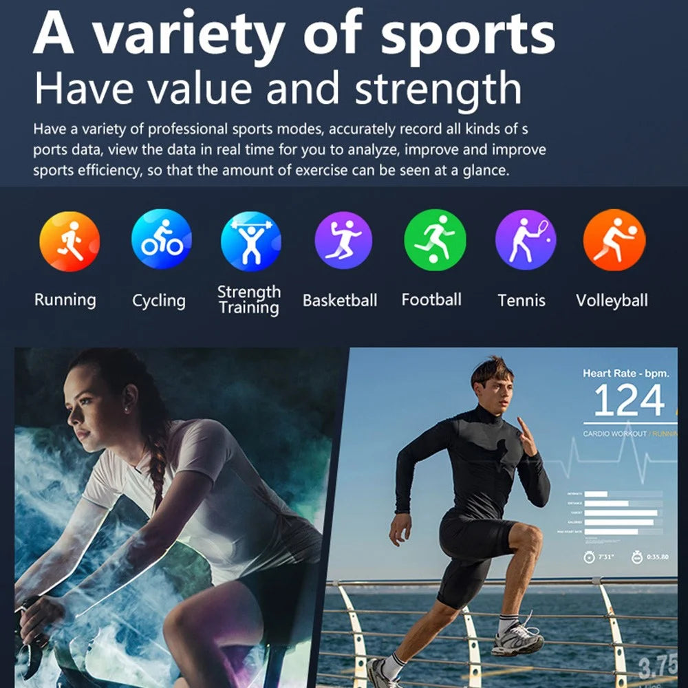 C09 Smart Watch 1.85-inch TFT Screen Bluetooth-compatible Call Heart Rate Blood Pressure Monitor Watch - Black - 7