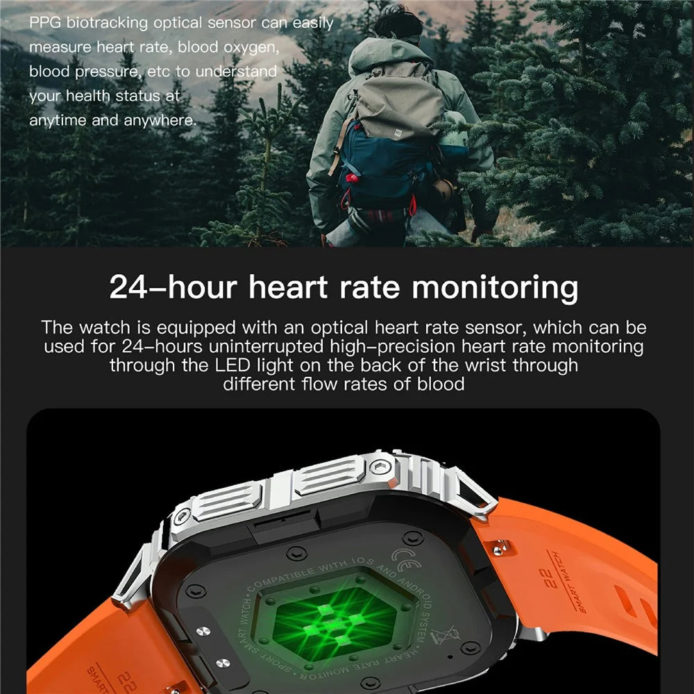 K61Pro 1.96-inch AMOLED Screen Smart Watch Health Monitoring Bluetooth-compatible Call Sports Tracking Watch - Black - 3