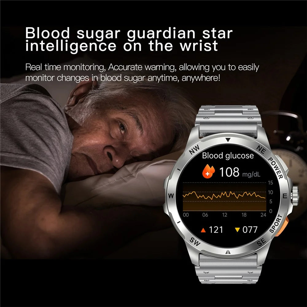 AK77 Steel Strap 1.43-inch AMOLED Smart Watch Sleep Health Monitoring Bluetooth-compatible Call Sports Watch - Black - 5