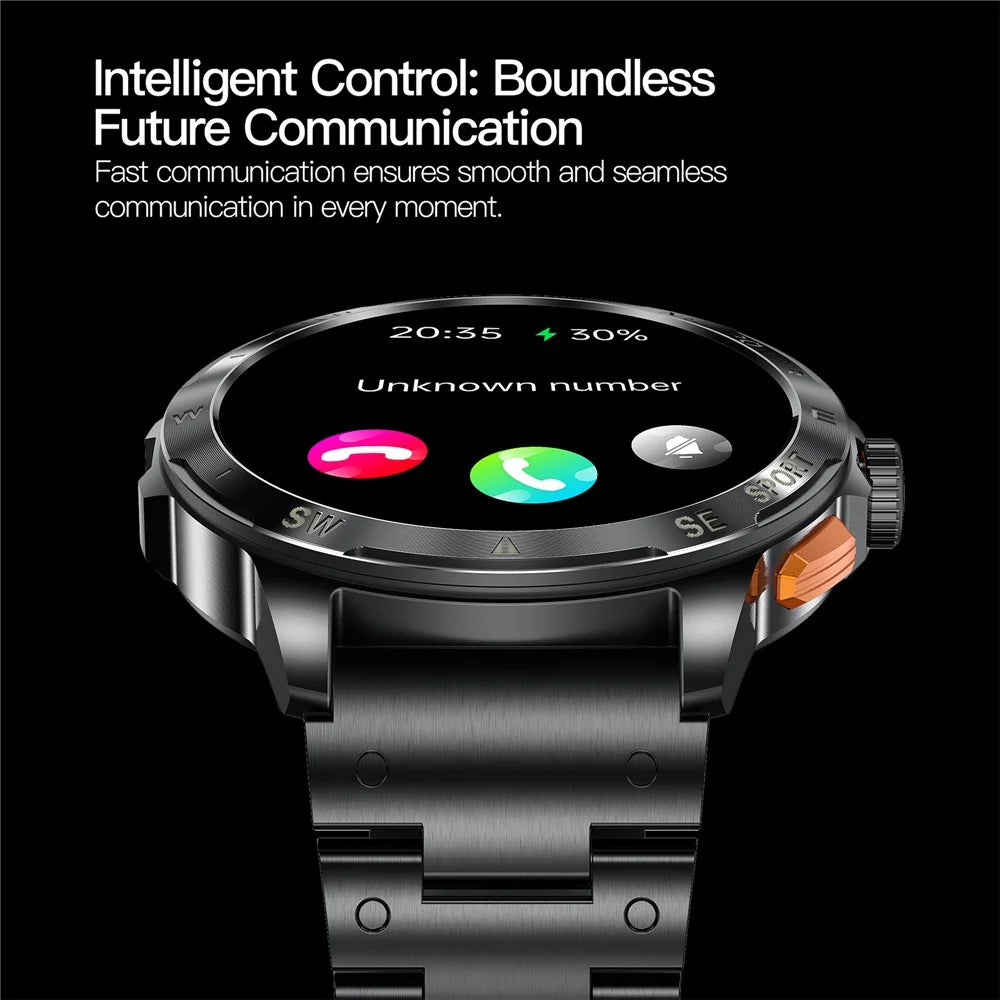 AK77 Steel Strap 1.43-inch AMOLED Smart Watch Sleep Health Monitoring Bluetooth-compatible Call Sports Watch - Black - 6