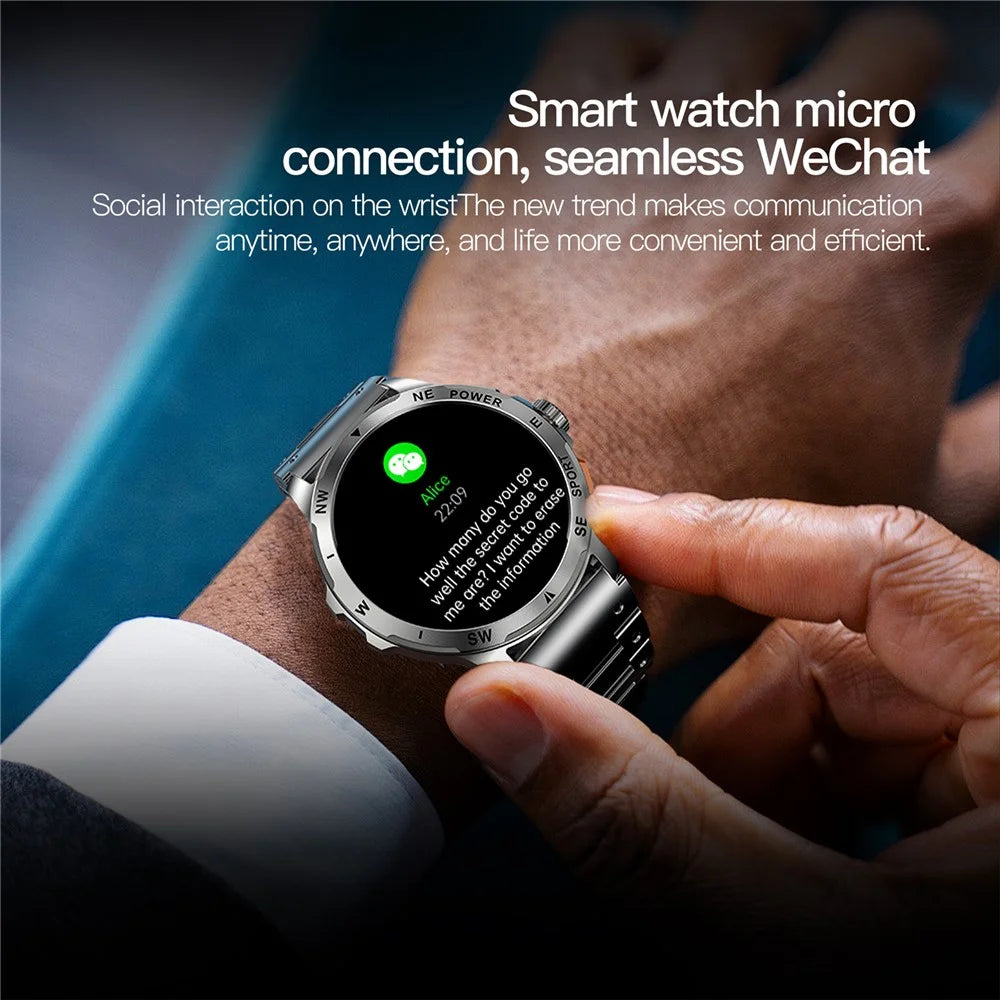 AK77 Steel Strap 1.43-inch AMOLED Smart Watch Sleep Health Monitoring Bluetooth-compatible Call Sports Watch - Black - 7