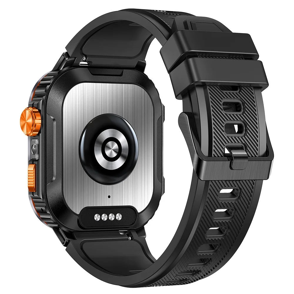 NX20 Health Monitoring Smart Watch with Tactical Flashlight Voice Assistant Sports Watch - Black - 3