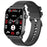 KR86 1.95-inch AMOLED Screen Smart Watch Health Monitoring Sports Watch Support Bluetooth-compatible Call - Black+Silicone Strap - 1