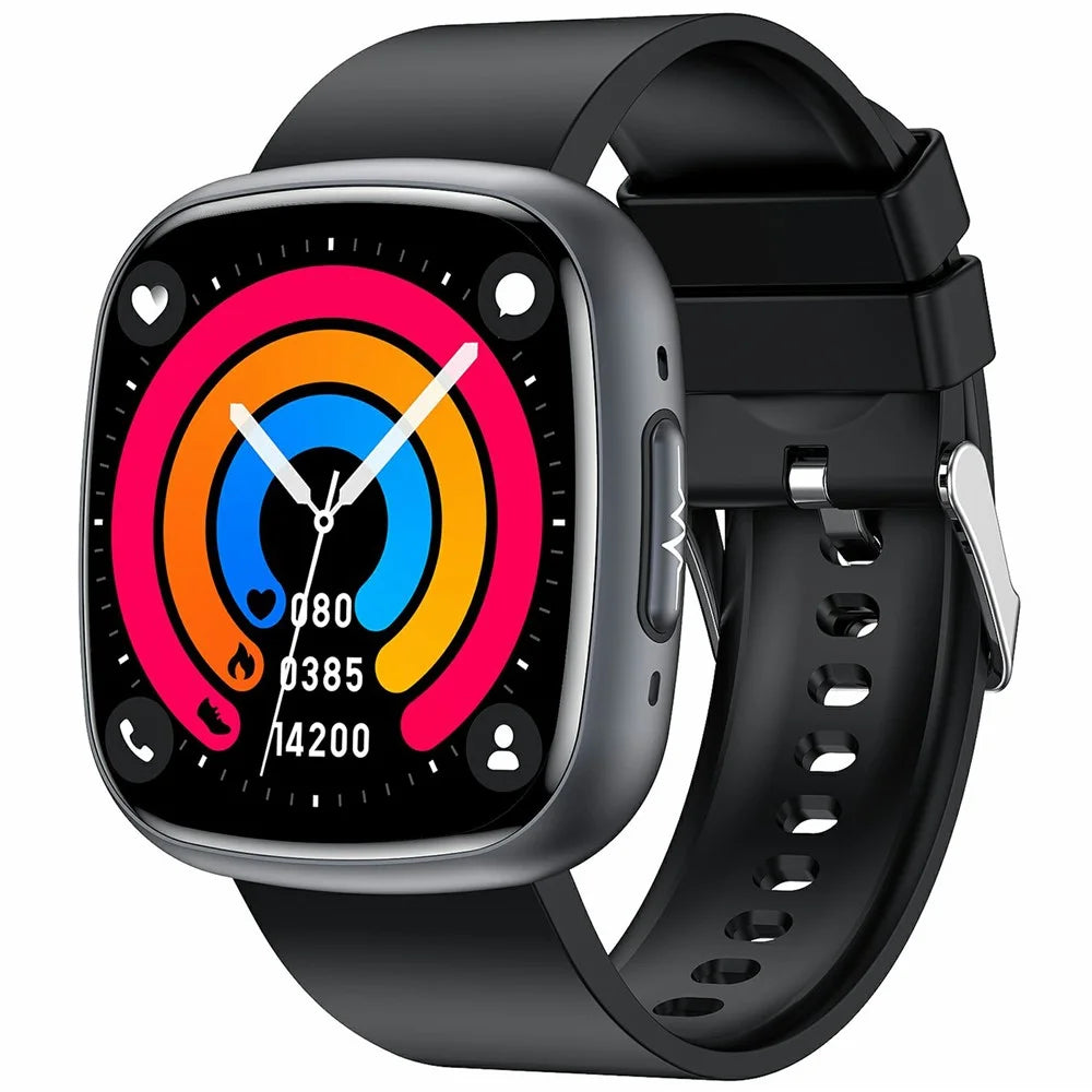 ET593 ECG Bluetooth-compatible Call Sports Watch Body Temperature Health Monitoring Smart Watch - Black - 1