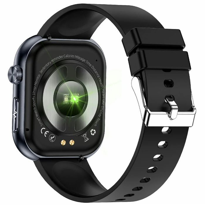 ET587 Bluetooth-compatible Call Sports Watch Body ECG Temperature Health Monitoring AMOLED Screen Smart Watch - Black - 2