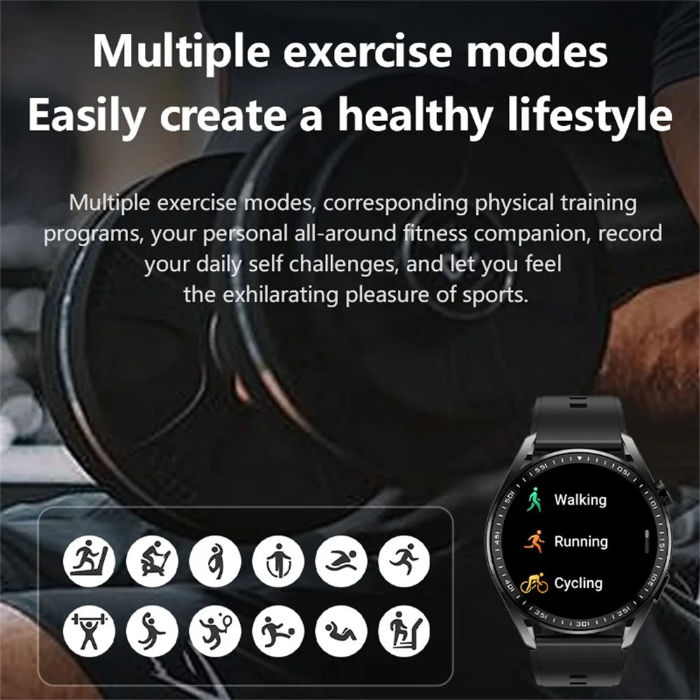 HX04Pro 1.43 Inch Smart Watch Bluetooth-compatible Call Health Monitoring Waterproof Wrist Watch - Black - 4