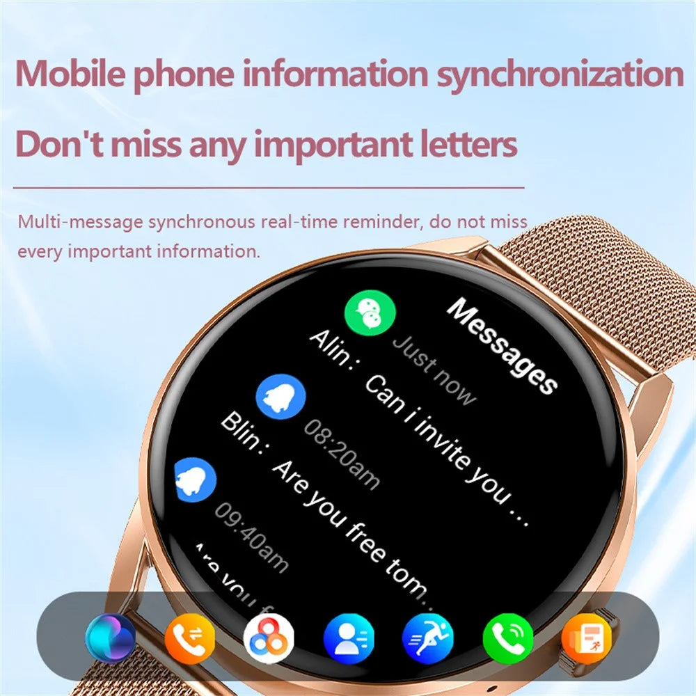 GF03Pro+ 1.32 Inch Smart Watch for Women Bluetooth-compatible Calling Health Monitor Silicone Strap Sports Watch - Black - 5