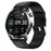 F60 1.55 Inch Round Screen Heart Rate Blood Oxygen Monitor SOS Alarm Sports Smart Watch with Leather Strap - Black - 3