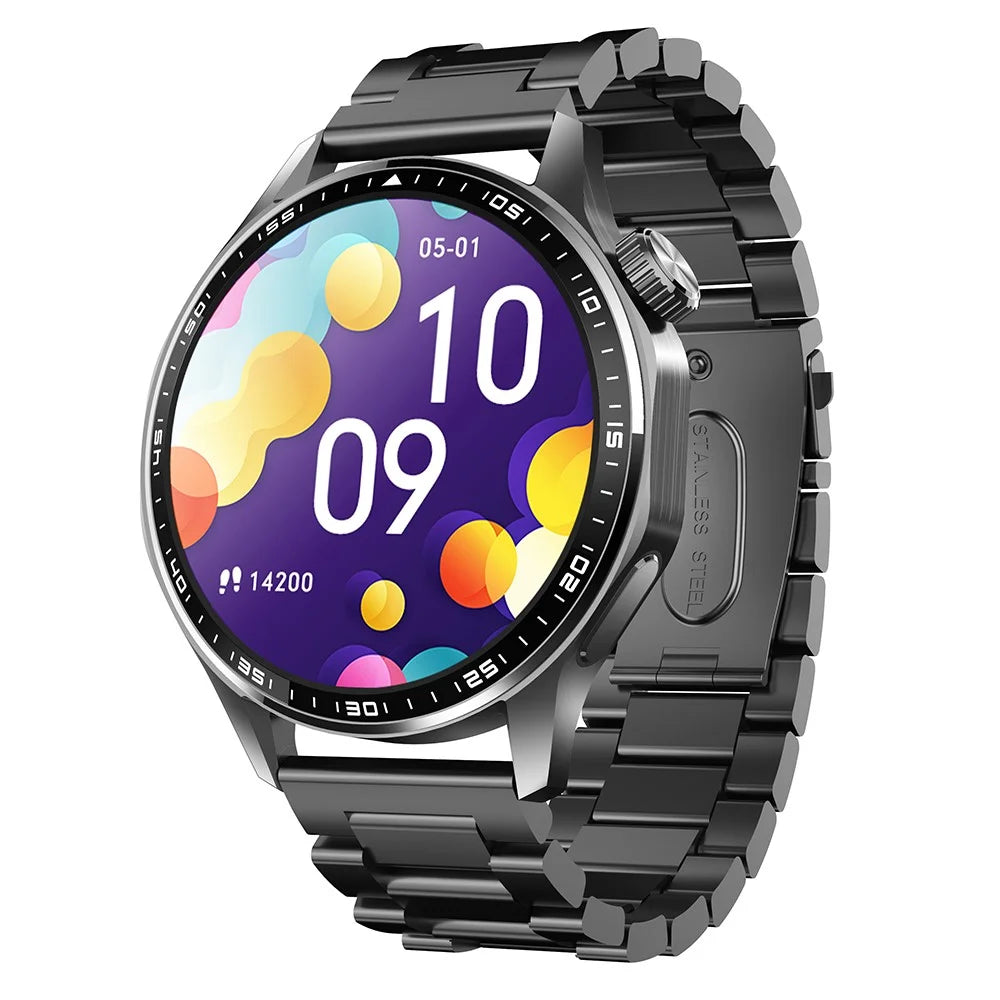 F61 1.55 Inch Round Screen Sports Smart Watch SOS Alarm Heart Rate Blood Oxygen Monitor with 3 Beads Strap - 1
