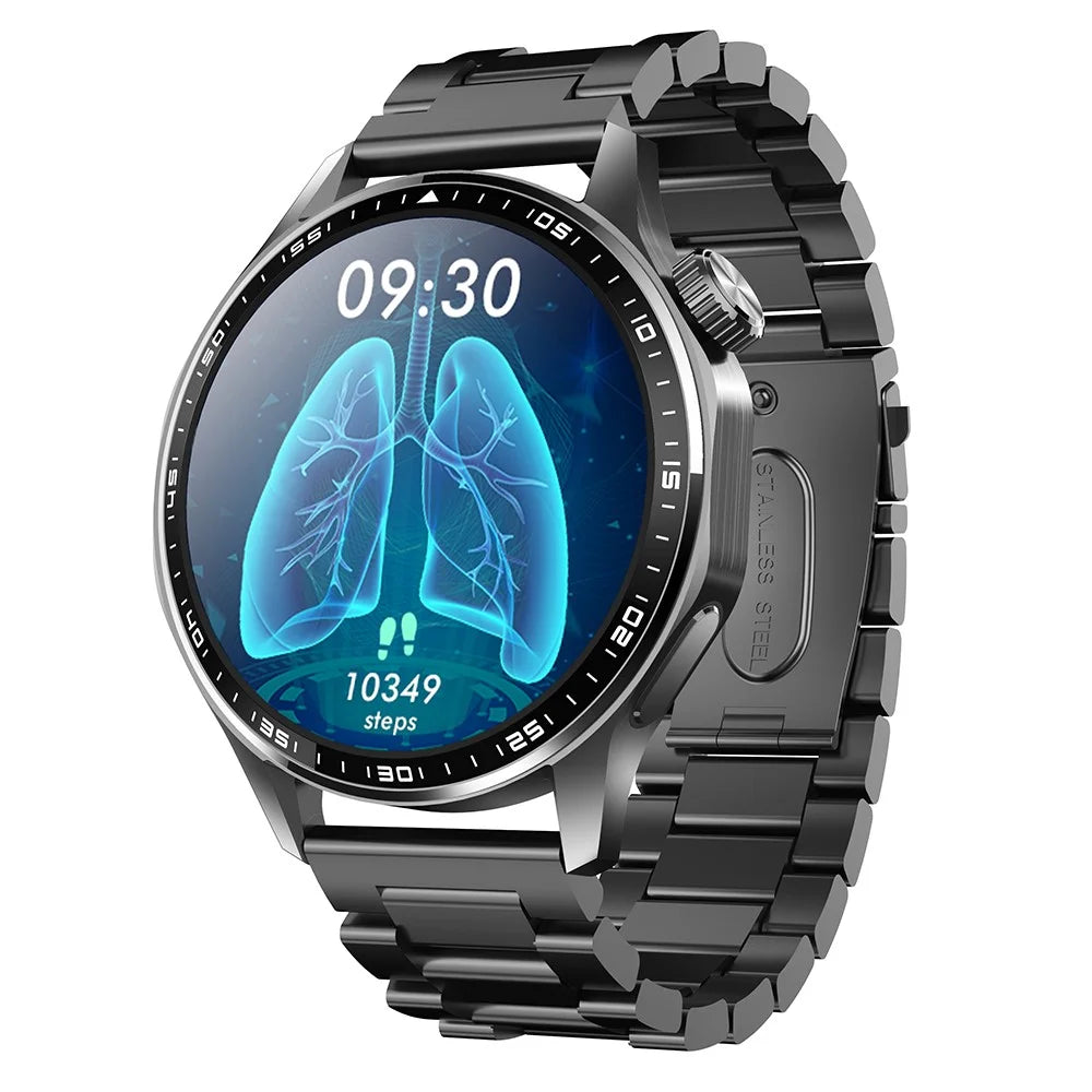 F61 1.55 Inch Round Screen Sports Smart Watch SOS Alarm Heart Rate Blood Oxygen Monitor with 3 Beads Strap - 2