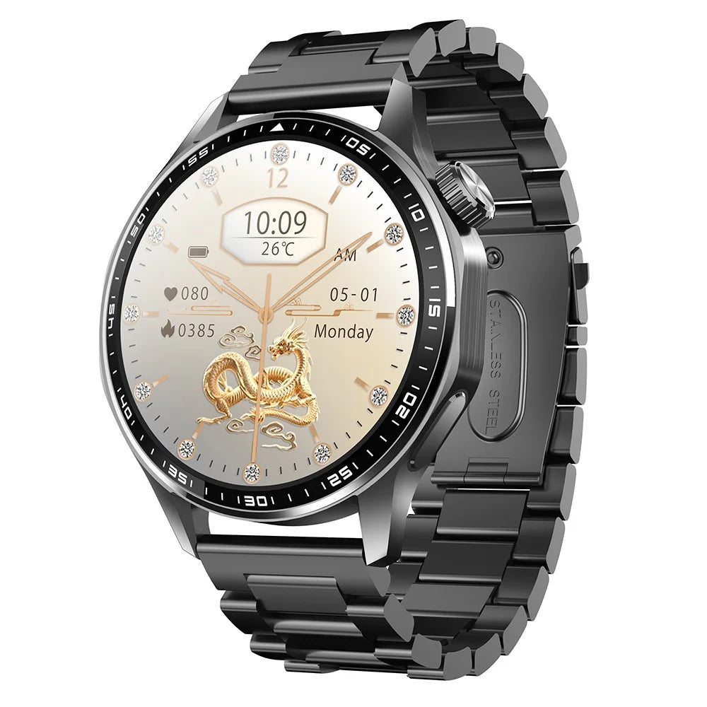 F61 1.55 Inch Round Screen Sports Smart Watch SOS Alarm Heart Rate Blood Oxygen Monitor with 3 Beads Strap - 3