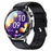 F61 1.55 Inch Round Screen Sports Smart Watch SOS Alarm Heart Rate Blood Oxygen Monitor with Leather Strap - Black - 3
