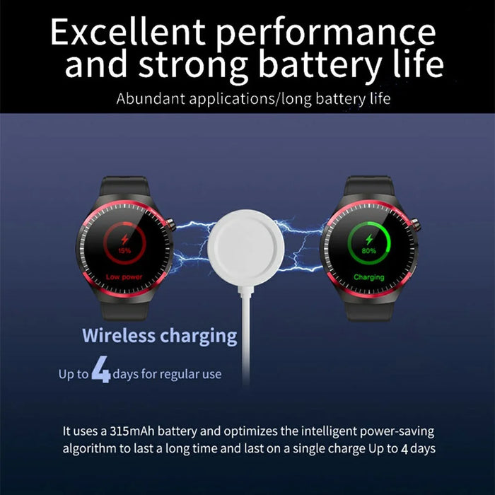 WEKOME WH-05 Smart Watch Zinc Alloy IP67 Waterproof Bluetooth-compatible HD Display Health Monitor - Black - 7