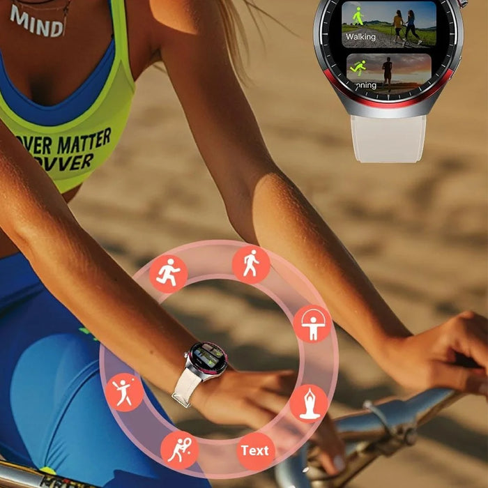 WEKOME WH-06 Smart Watch Zinc Alloy IP67 Waterproof Bluetooth-compatible HD Display Health Monitor Fitness Tracker - Silver - 6