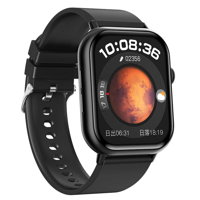 G44 2.01 Inch Smart Watch 24 Hours Heart Rate Monitor Fitness Tracker Wristwatch , Silicone Strap - Black - 2