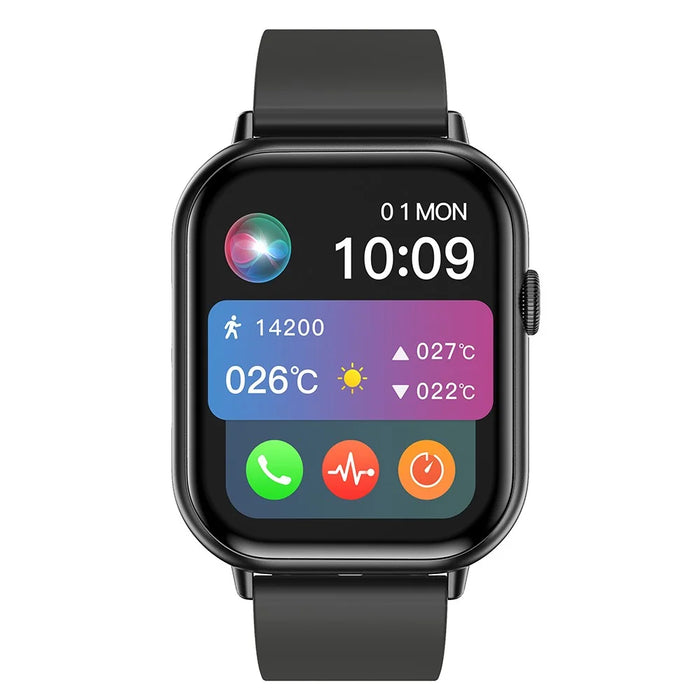 G44 2.01 Inch Smart Watch 24 Hours Heart Rate Monitor Fitness Tracker Wristwatch , Silicone Strap - Black - 3