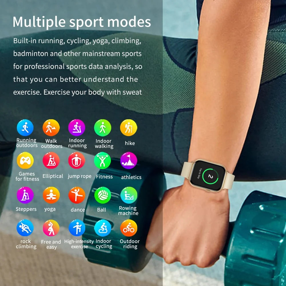 G44 2.01 Inch Smart Watch 24 Hours Heart Rate Monitor Fitness Tracker Wristwatch , Steel Strap - 4