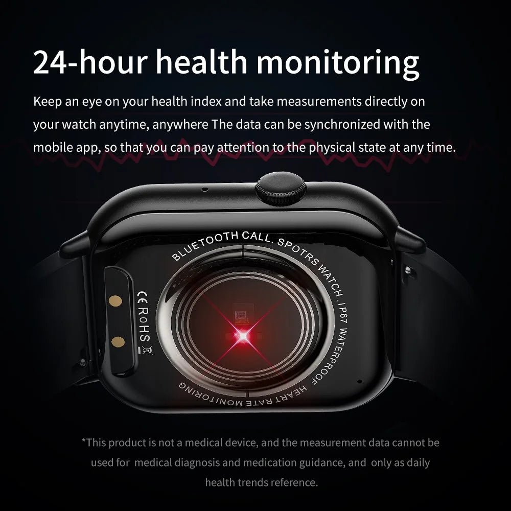 G44 2.01 Inch Smart Watch 24 Hours Heart Rate Monitor Fitness Tracker Wristwatch , Steel Strap - 5