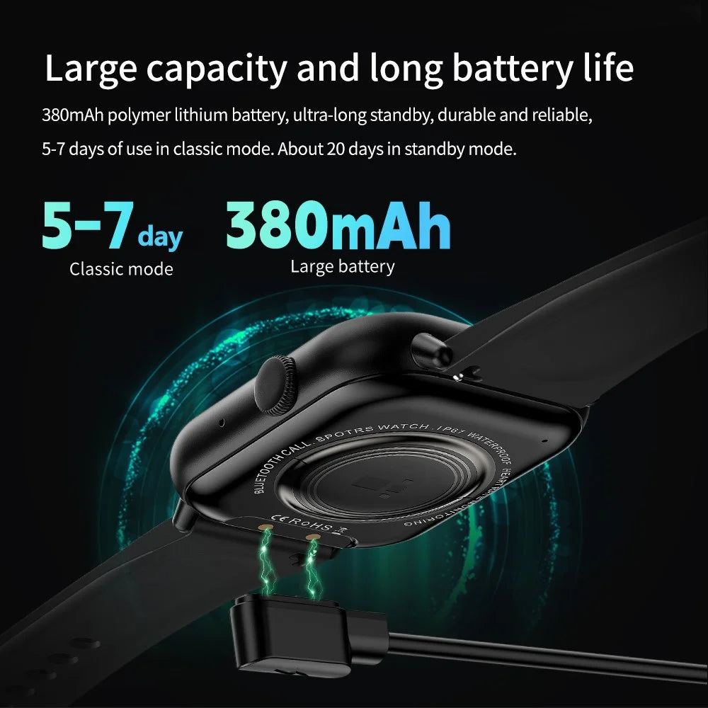 G44 2.01 Inch Smart Watch 24 Hours Heart Rate Monitor Fitness Tracker Wristwatch , Steel Strap - 7