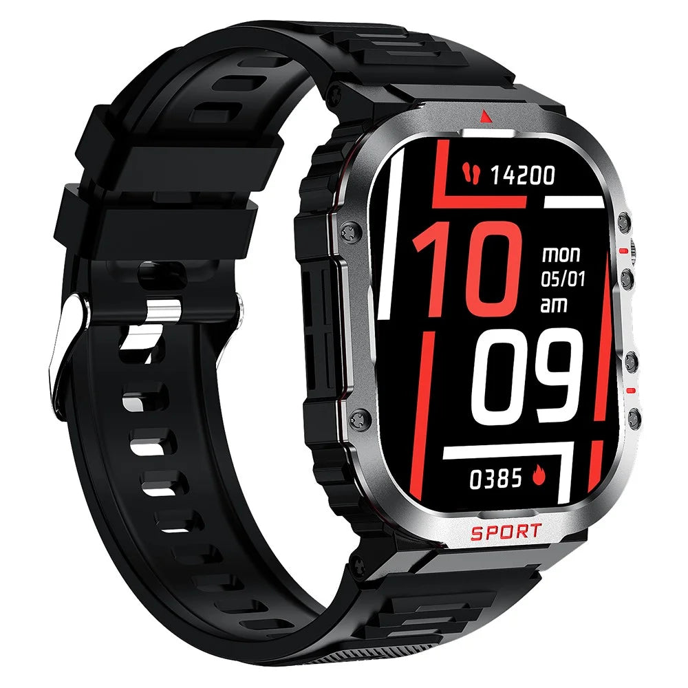 G45 1ATM Waterproof 2.01 Inch Outdoor Sports Bluetooth-compatible Call Smart Watch with Compass and Flashlight - 3