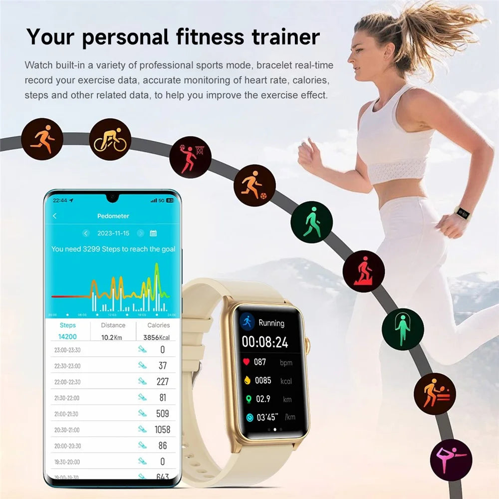 GE50 1.57 Inch Sports Wristband ECG Heart Rate Monitor Bluetooth-compatible Calling Smart Bracelet - Black - 7