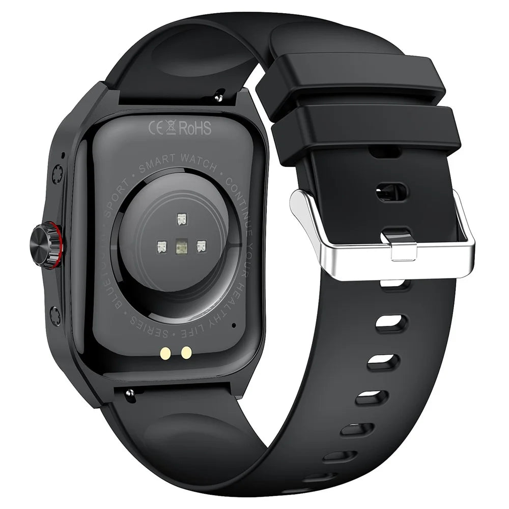 HK80 Smart Watch AMOLED Curved Screen Bluetooth-compatible Call Health Monitor NFC Waterproof Fitness Tracker Watch - Black - 2