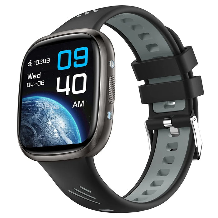 HT31 1.72 Inch IPS Screen Bluetooth-compatible Calling Smart Watch Health Monitor with UV Flashlight - Black - 1