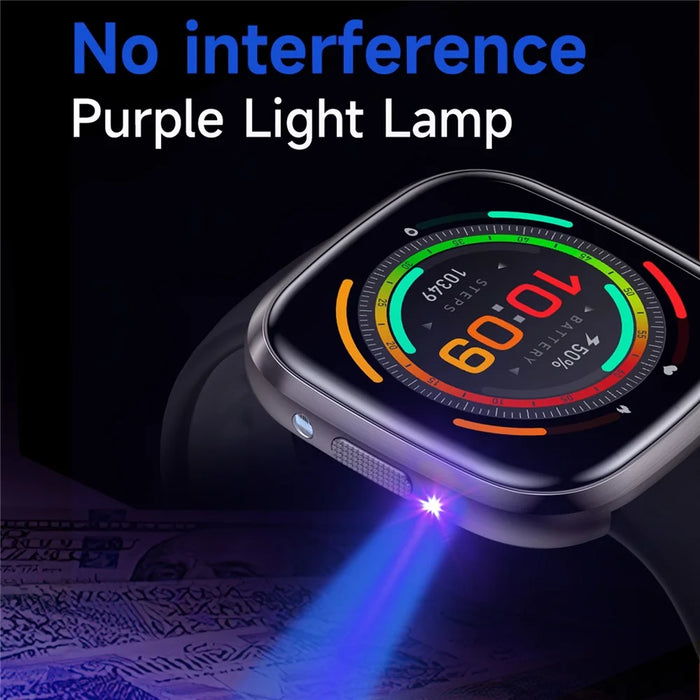 HT31 1.72 Inch IPS Screen Bluetooth-compatible Calling Smart Watch Health Monitor with UV Flashlight - Black - 7