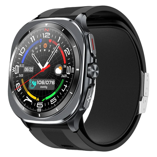 TK65 1.43 Inch ECG Blood Pressure Monitor Bluetooth-compatible Call Smart Watch Support NFC Access Control - Black - 1