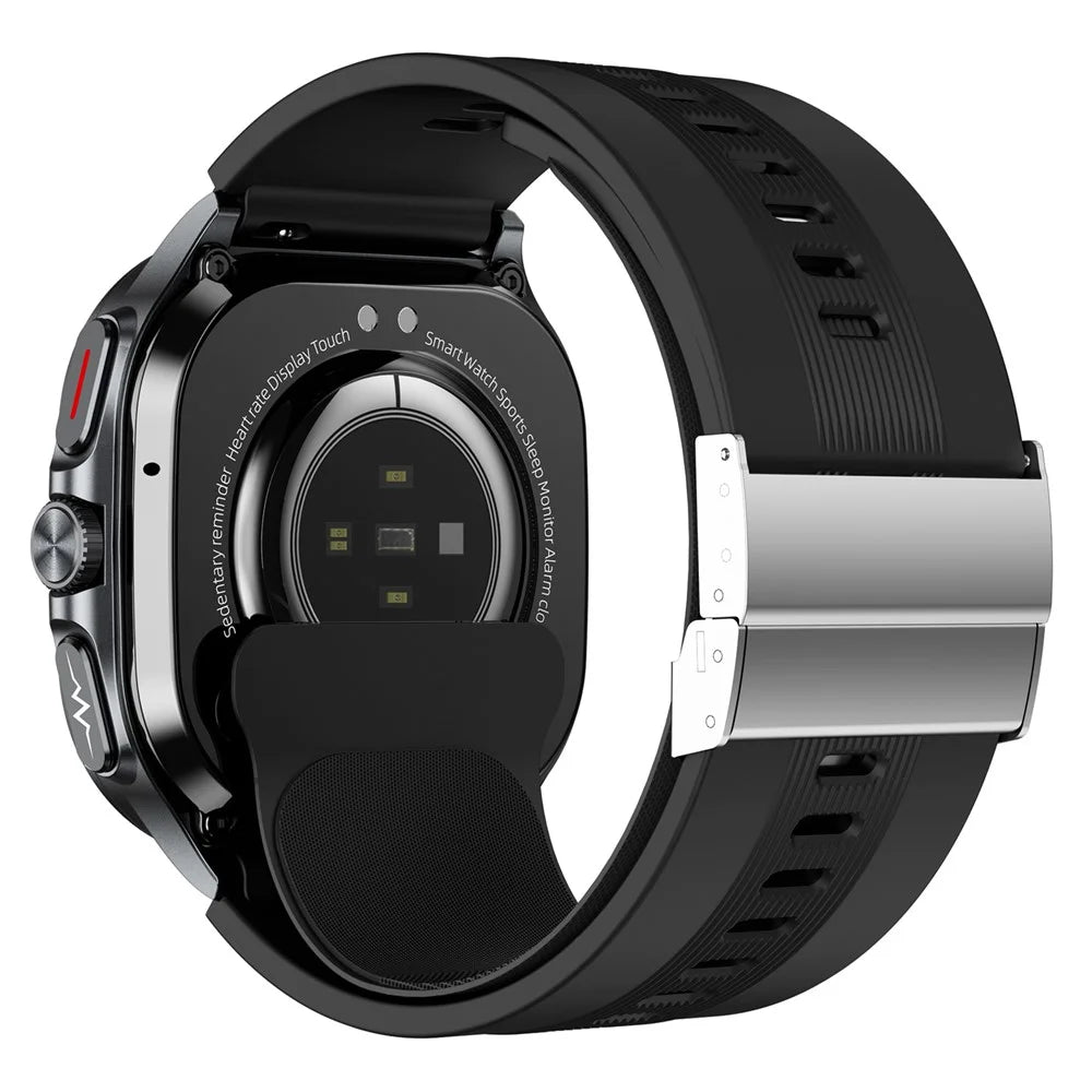 TK65 1.43 Inch ECG Blood Pressure Monitor Bluetooth-compatible Call Smart Watch Support NFC Access Control - Black - 2