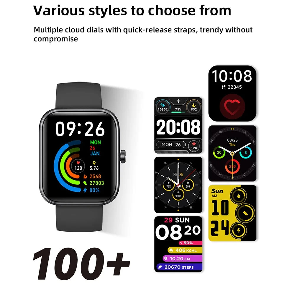 IDW25 1.83 Inch Smart Watch Bluetooth-compatible Calling Multi Sport Modes for Fitness Tracking  /  Health Monitoring - Black - 5