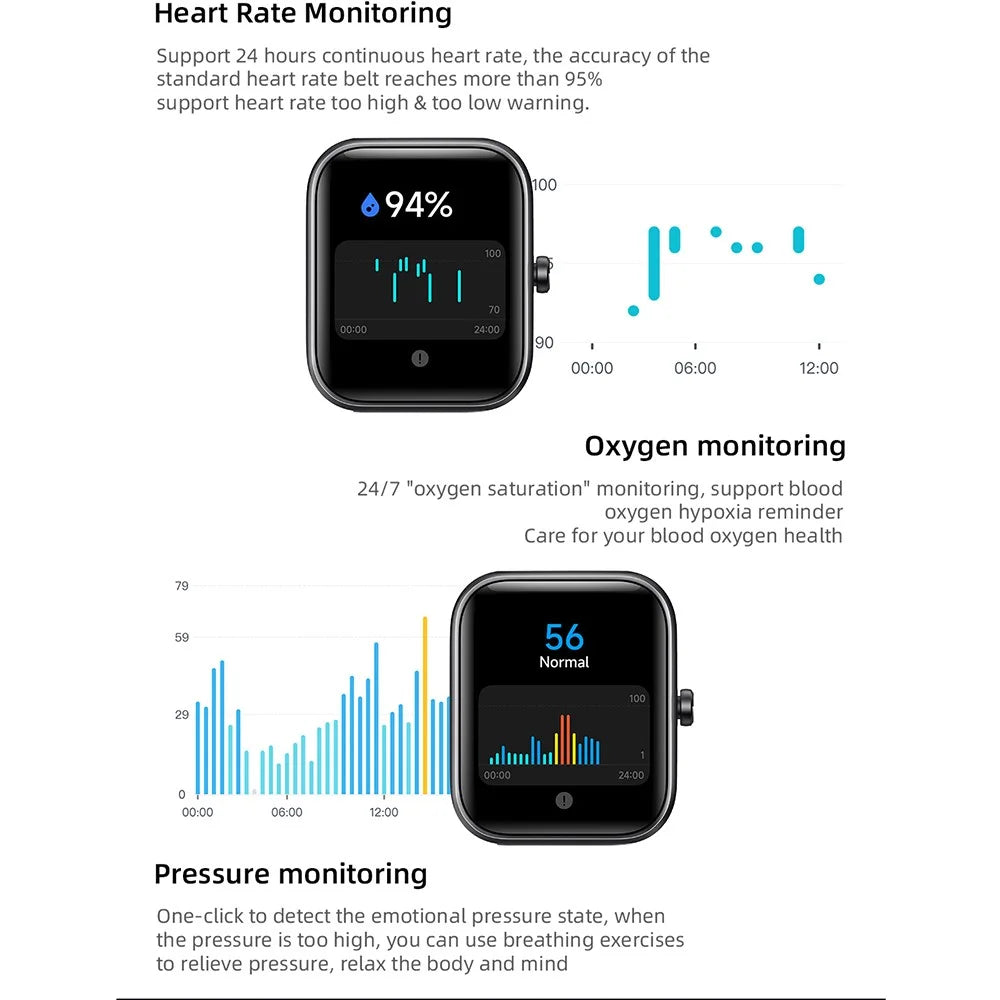 IDW25 1.83 Inch Smart Watch Bluetooth-compatible Calling Multi Sport Modes for Fitness Tracking  /  Health Monitoring - Black - 7