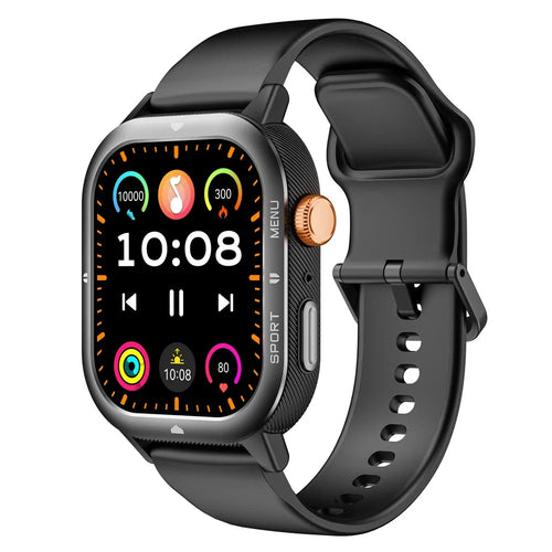 C30 Multifunction Smart Watch 1.95 Inch Large Screen 1ATM Waterproof Pedometer for Men Women Fitness Tracker - Black - 1