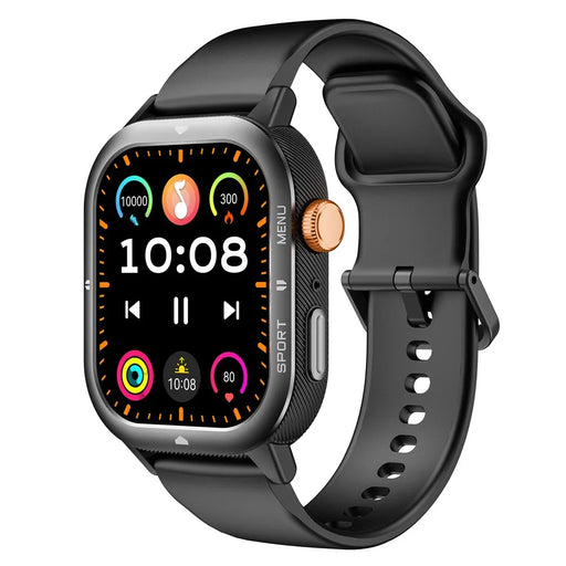 C30 Multifunction Smart Watch 1.95 Inch Large Screen 1ATM Waterproof Pedometer for Men Women Fitness Tracker - Black - 1