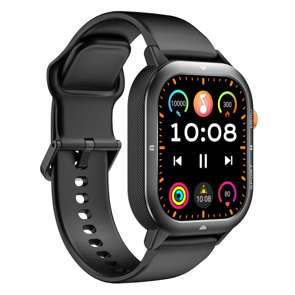 C30 Multifunction Smart Watch 1.95 Inch Large Screen 1ATM Waterproof Pedometer for Men Women Fitness Tracker - Black - 3