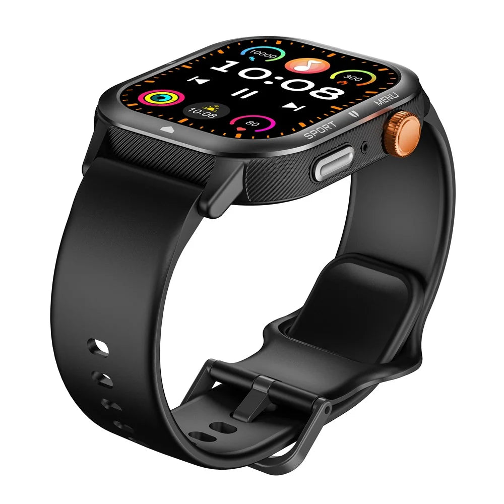 C30 Multifunction Smart Watch 1.95 Inch Large Screen 1ATM Waterproof Pedometer for Men Women Fitness Tracker - Black - 5