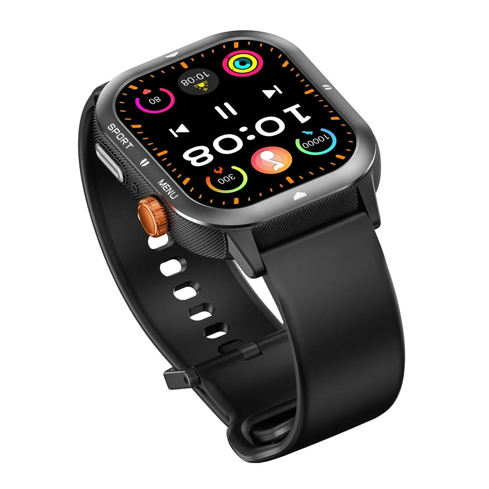 C30 Multifunction Smart Watch 1.95 Inch Large Screen 1ATM Waterproof Pedometer for Men Women Fitness Tracker - Black - 6
