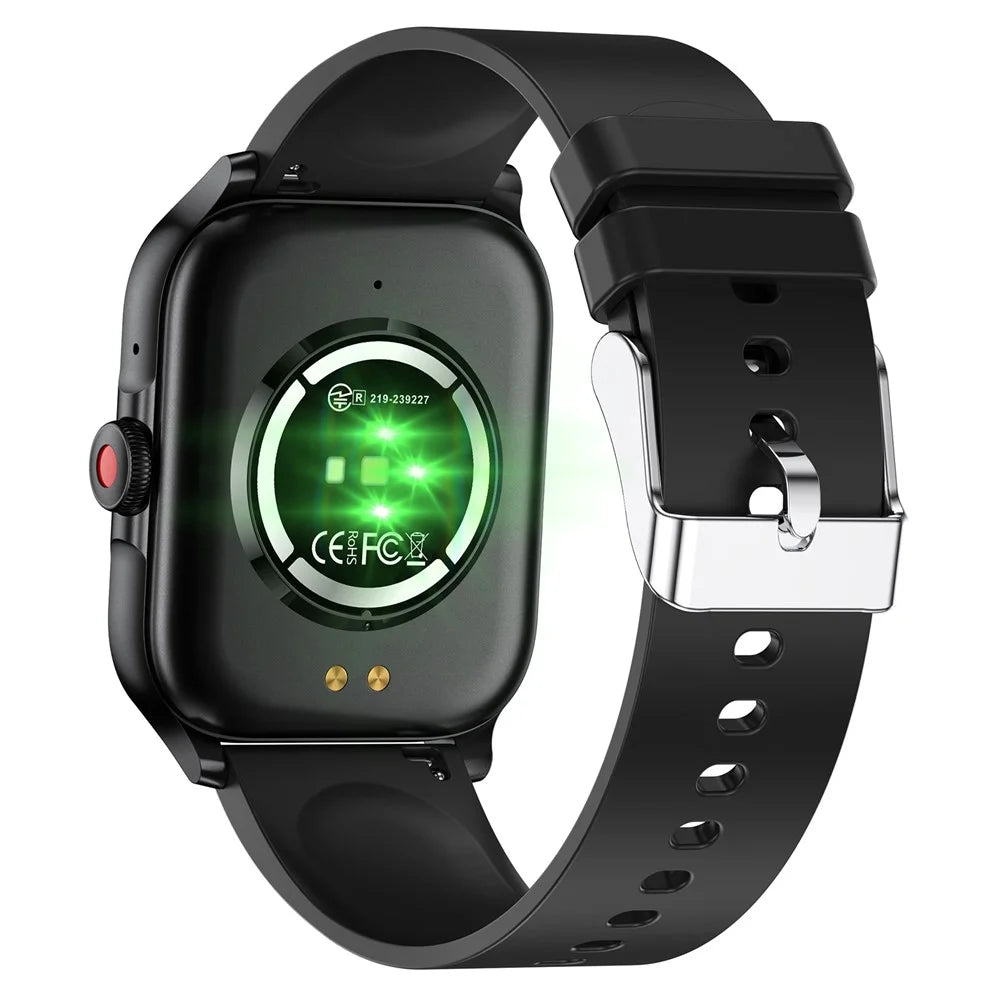 MX09 Smart Watch Bluetooth-compatible Calling Heart Rate Monitor 1.85 Inch HD Screen Fitness Tracker Watch - Black - 2