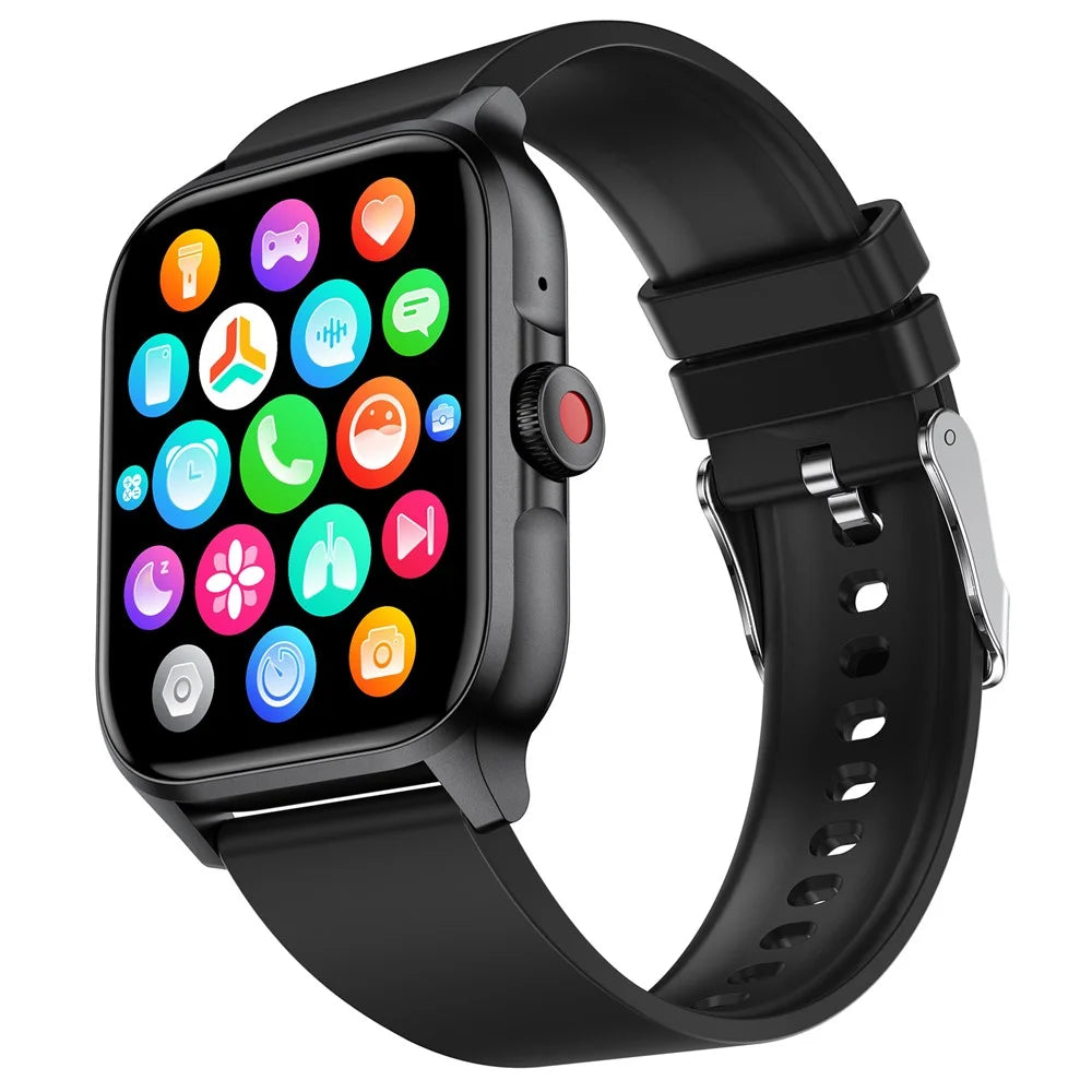 MX09 Smart Watch Bluetooth-compatible Calling Heart Rate Monitor 1.85 Inch HD Screen Fitness Tracker Watch - Black - 3