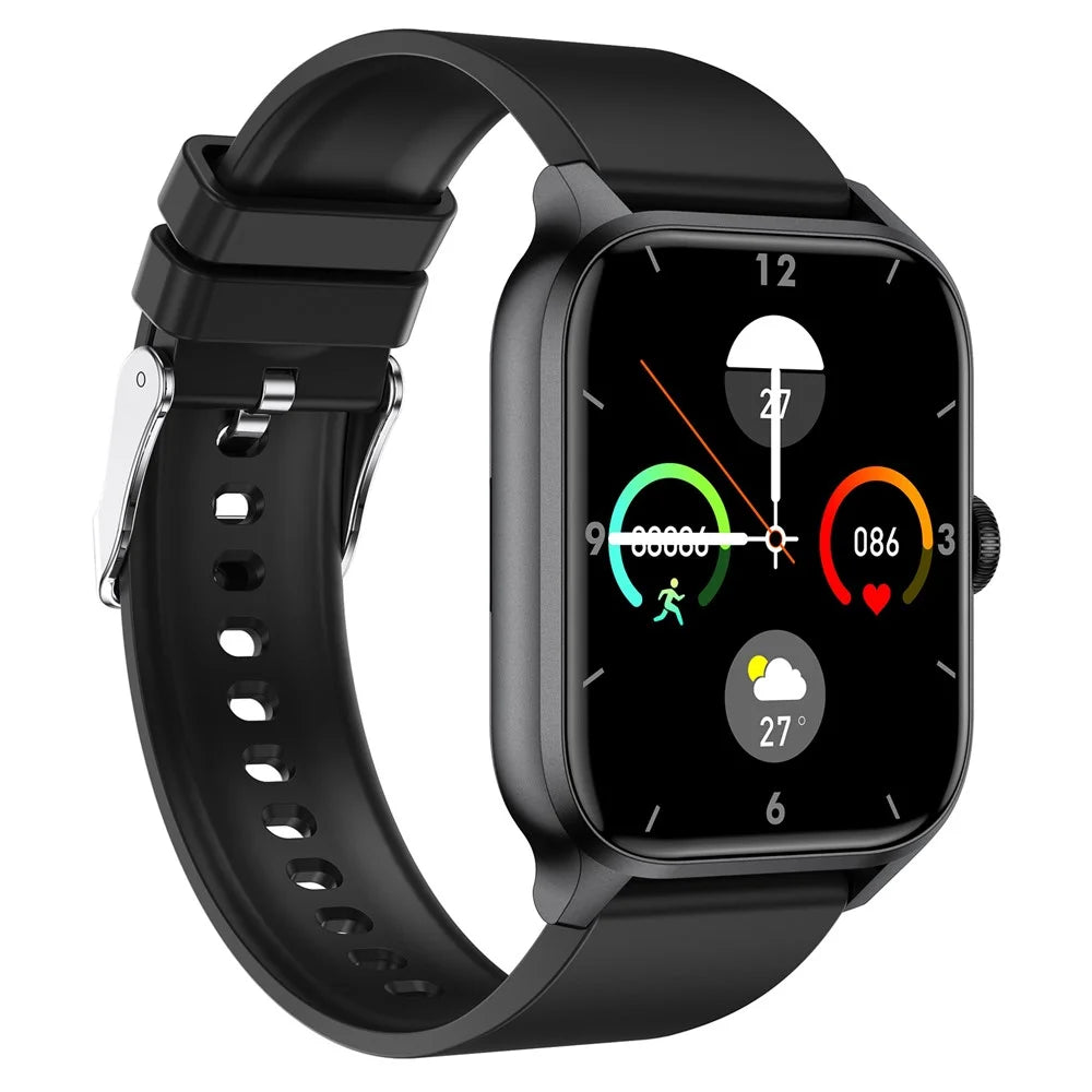 MX09 Smart Watch Bluetooth-compatible Calling Heart Rate Monitor 1.85 Inch HD Screen Fitness Tracker Watch - Black - 4