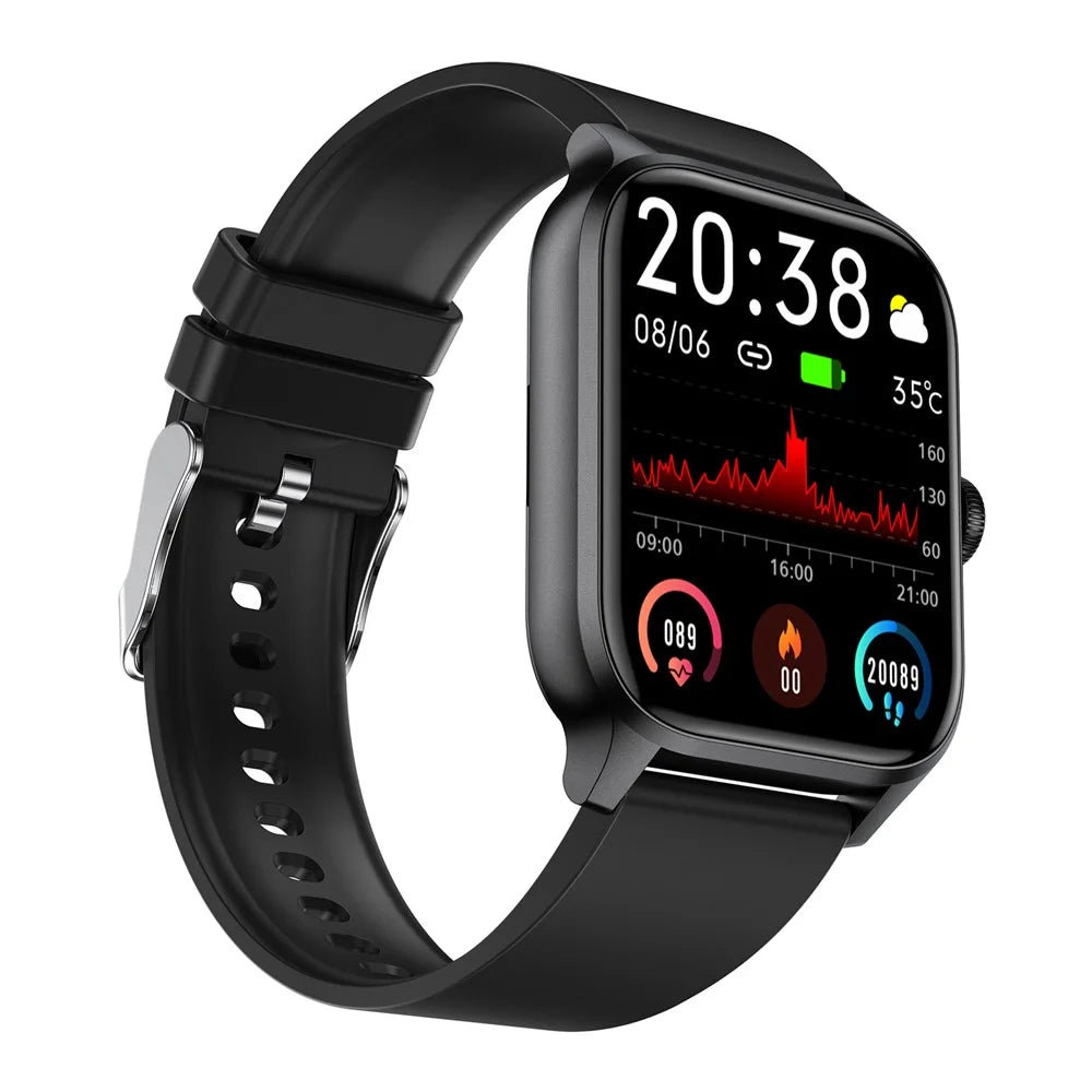 MX09 Smart Watch Bluetooth-compatible Calling Heart Rate Monitor 1.85 Inch HD Screen Fitness Tracker Watch - Black - 5